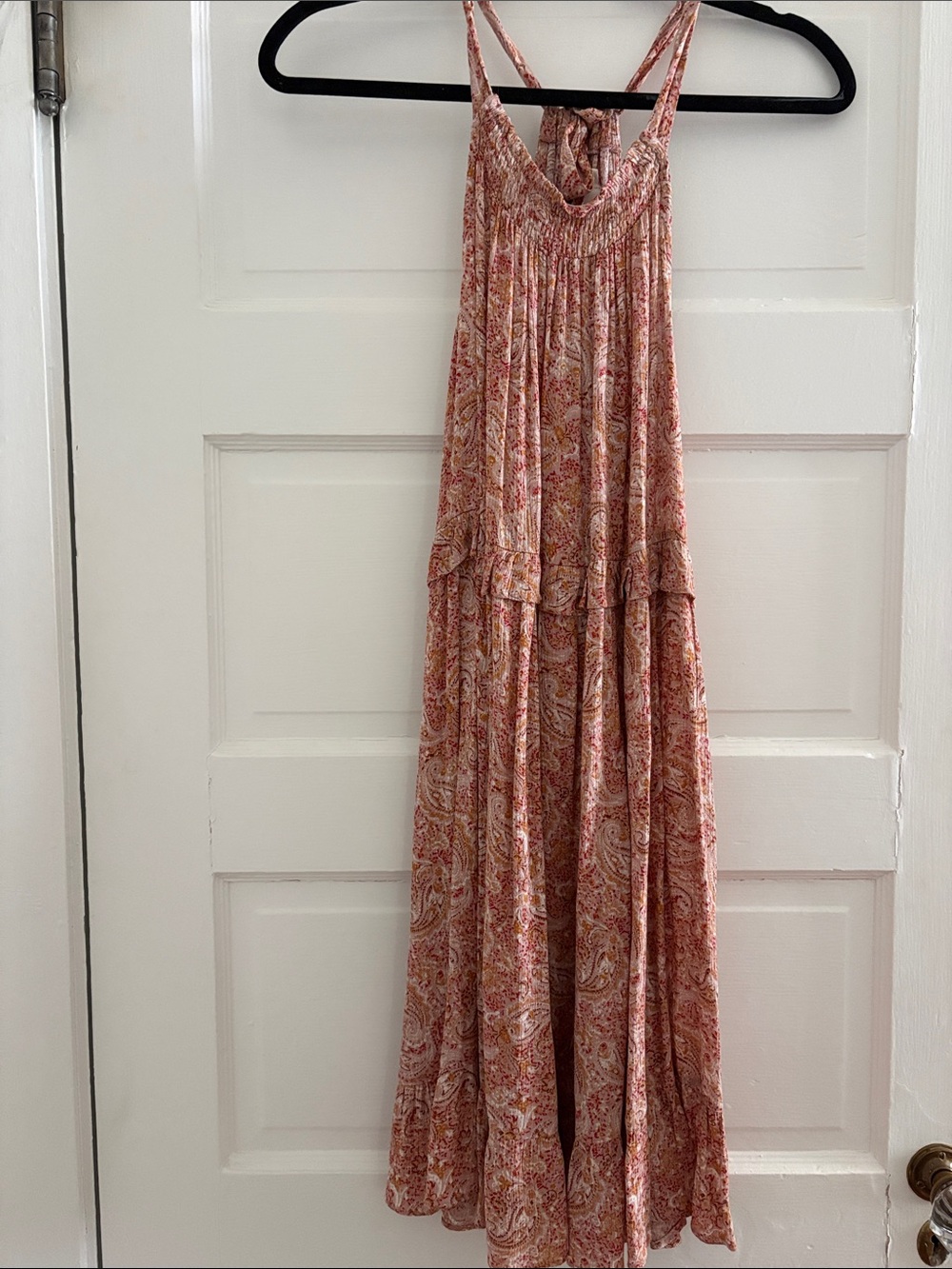 Lush Pink Paisley Midi Dress